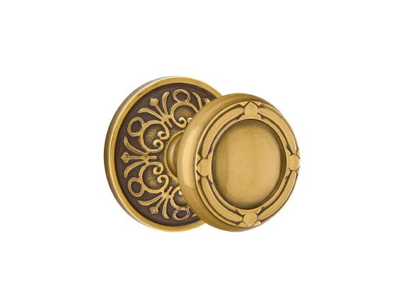 Emtek Ribbon & Reed Knob Concealed Screws With Lancaster Rosette