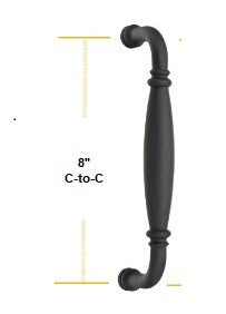 Emtek Wrought Steel Normandy 8" Pull