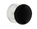 EMTEK Modern Brass Ebony Knob with Disk Rosette