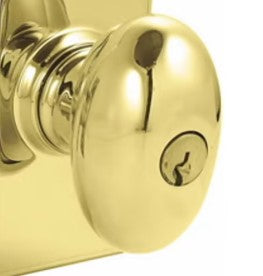 Emtek Egg Knob Key In Knob Lockset Dummy, Pair with Rope Rosette