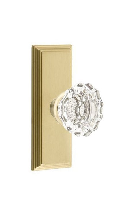 Emtek Astoria Knob With 7” Wilshire Sideplate