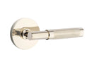 Emtek Select T-BAR Knurled Lever Concealed Screws with Disk Rosette