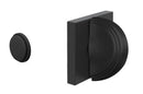 Emtek Square Single Rosette Privacy Bolt with Arched Step Thumbturn Style