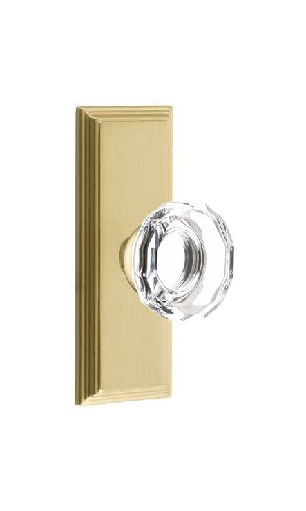 Emtek Lowell Knob Concealed Screws With 7” Wilshire Sideplate