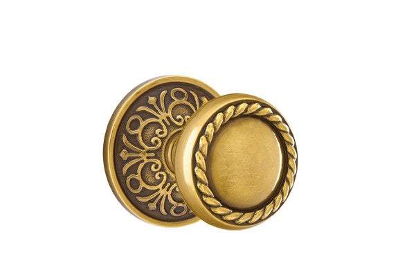 Emtek Rope Knob With Lancaster Rosette