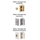 Emtek Wilshire Single Rosette Privacy Bolt with Arched Step Thumbturn Style
