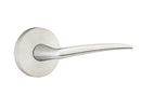 Emtek Cast Stainless Steel Poseidon Lever with Disk Rosette