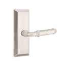 Emtek Ribbon & Reed Lever with 7” Wilshire Sideplate