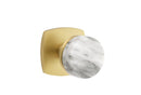 Emtek Select Conical White Marble Knob Concealed Screws with Urban Modern Rosette