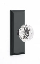 Emtek Diamond Knob With 7” Wilshire Sideplate