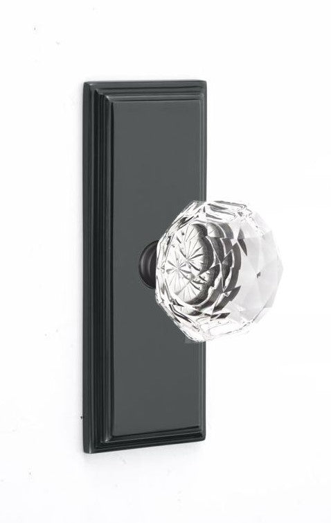 Emtek Diamond Knob With 7” Wilshire Sideplate