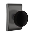 EMTEK Modern Brass Ebony Knob Concealed Screw with Neos Rosette