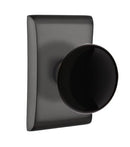 EMTEK Modern Brass Ebony Knob with Neos Rosette
