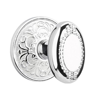 Emtek Beaded Egg Knob With Lancaster Rosette