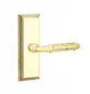 Emtek Ribbon & Reed Lever Concealed Screws with 7” Wilshire Sideplate
