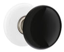 Emtek Ebony Knob With Porcelain Rosette