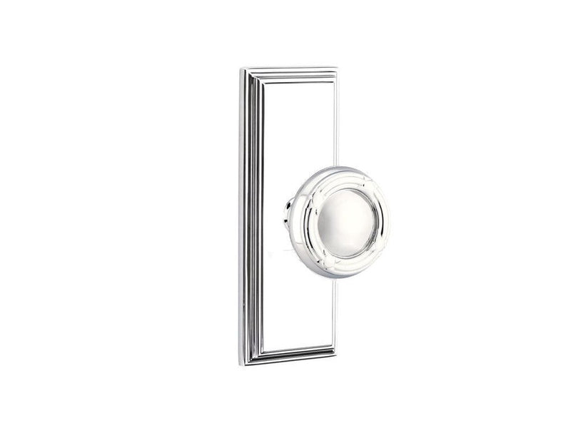 Emtek Ribbon & Reed Knob Concealed Screws With 7” Wilshire Rosette