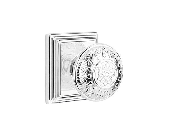 Emtek Lancaster Knob With Wilshire Rosette