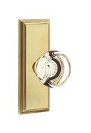 Emtek Georgetown Knob With 7” Wilshire Sideplate