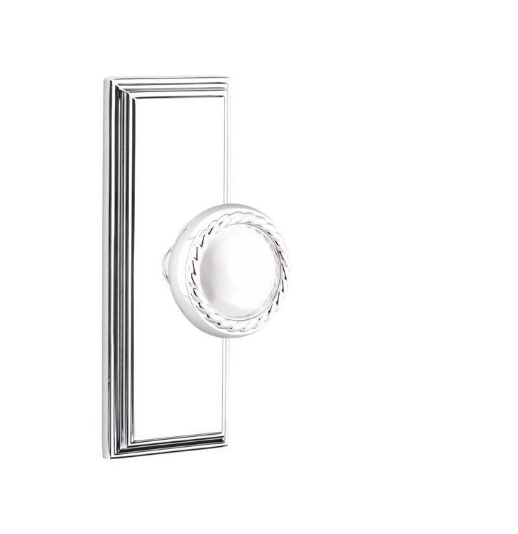 Emtek Rope Knob With 7” Wilshire Rosette