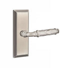 Emtek Ribbon & Reed Lever with 7” Wilshire Sideplate