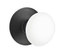 EMTEK Modern Brass Ice White Knob with Modern Rosette