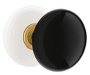 Emtek Ebony Knob With Porcelain Rosette