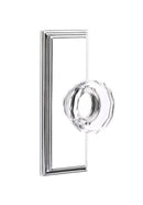 Emtek Lowell Knob Concealed Screws With 7” Wilshire Sideplate