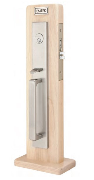 Emtek F13 Function Lugano Mortise Handleset with Spoke Knob