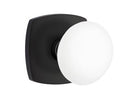 EMTEK Modern Brass Ice White Knob with Urban Modern Rosette
