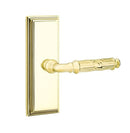 Emtek Ribbon & Reed Lever Concealed Screws with 7” Wilshire Sideplate