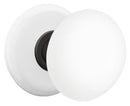 Emtek Ice White Knob With Porcelain Rosette