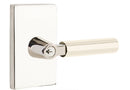 Emtek L Square Faceted Key In Lever Lockset Single Cylinder with Modern Rectangular Rosette