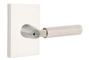 Emtek L Square Faceted Key In Lever Lockset Single Cylinder with Modern Rectangular Rosette