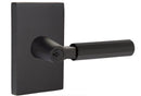 Emtek L Square Faceted Key In Lever Lockset Single Cylinder with Modern Rectangular Rosette