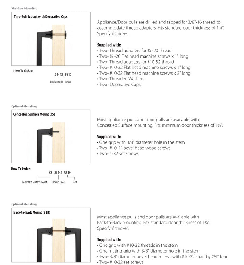 Emtek Bar Appliance Pull
