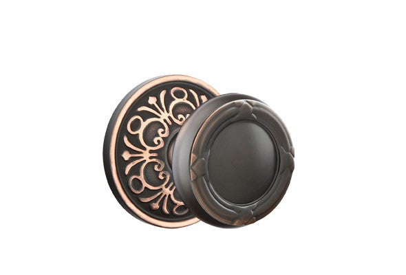 Emtek Ribbon & Reed Knob With Lancaster Rosette