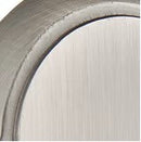 EMTEK Modern Brass Ice White Knob Concealed Screw with Disk Rosette