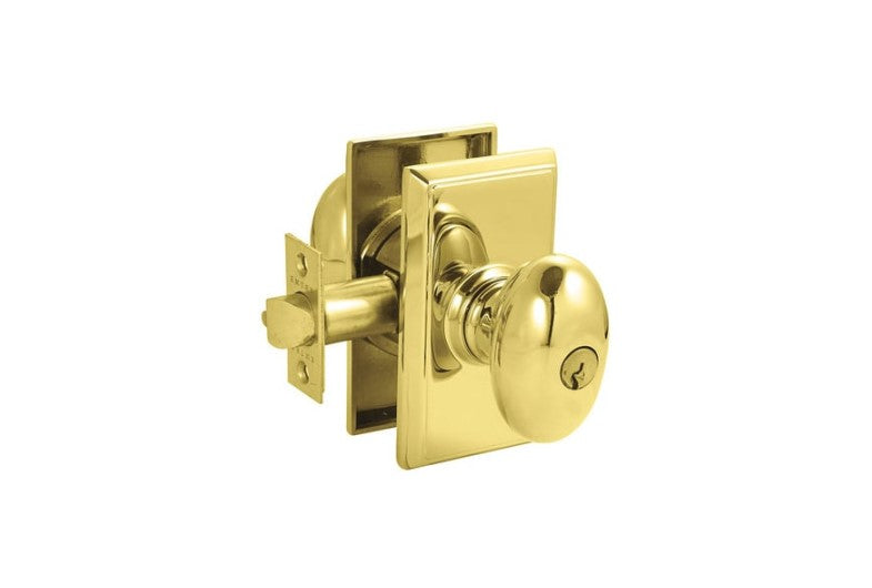Emtek Egg Knob Key In Knob Lockset Single Cylinder with Rectangular Rosette