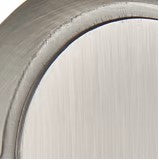 EMTEK Modern Brass Ice White Knob with Neos Rosette