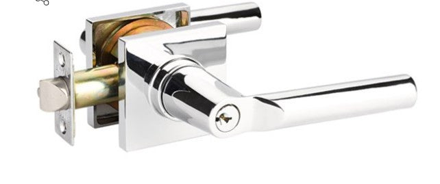 Emtek Hanover Key In Lever Lockset Single Cylinder with Square Rosette