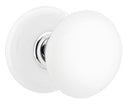 Emtek Ice White Knob With Porcelain Rosette