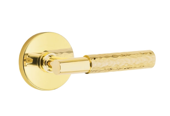 Emtek Select T-BAR Hammered Lever with Disk Rosette