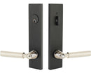 Emtek Modern Rectangular Two Point Lock with L Square Key in Straight Knurled Lever