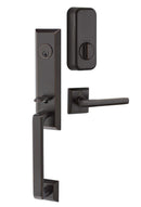 Emtek Single Cylinder Transitional Heritage Monolithic Handleset EMPowered Motorized Smart Lock Upgrade With Select T-Bar Faceted Lever