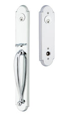 Emtek Wilmington Brass Tubular Entry set with Belmont Knob