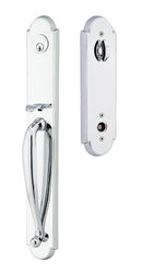 Emtek Wilmington Brass Tubular Entry set with Freestone Knob