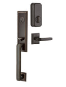 Emtek Single Cylinder Wilshire Handleset EMPowered Motorized Smart Lock Upgrade With Merrimack Lever