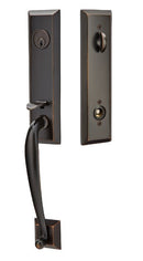 Emtek Adams Brass Tubular Entry set with Hermes Lever