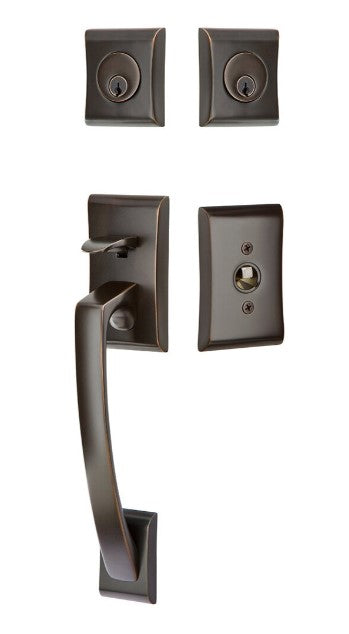 Emtek Ares Brass Tubular Entry set with Spoke Knob
